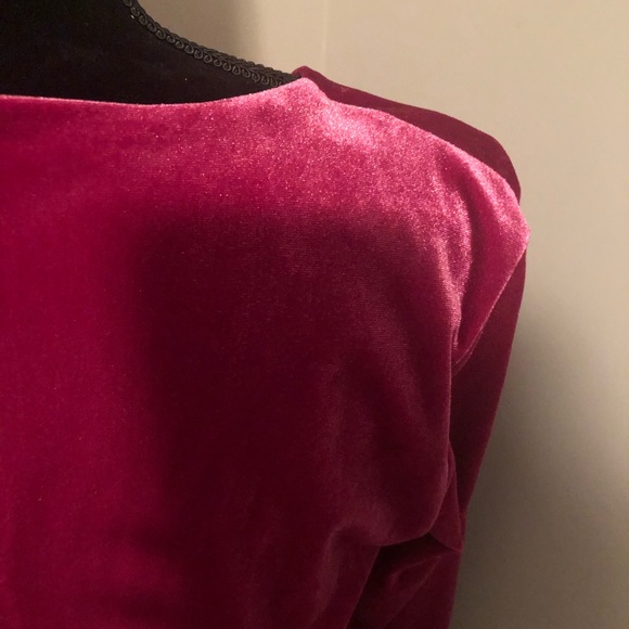 NEW Candies Pink Velvet Romper - Picture 4 of 8